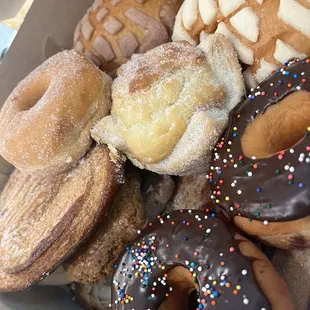 a variety of doughnuts