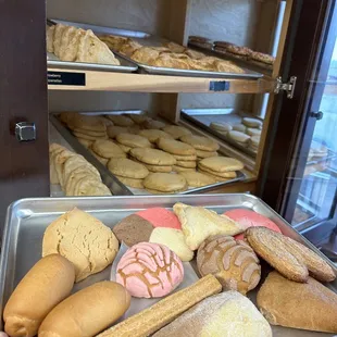 a tray of baked goods
