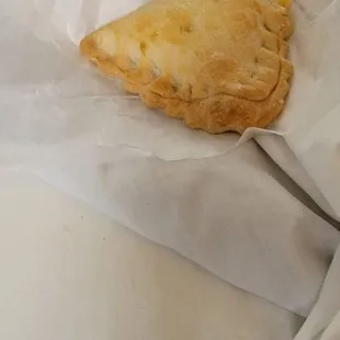 We ordered 3 different flavors of their empanadas. Peach,  Caramel and apple