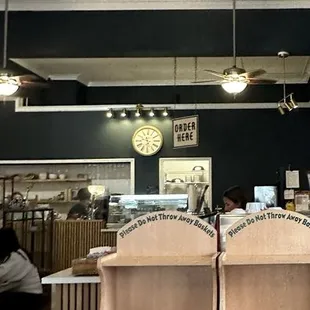 Inside the shop.