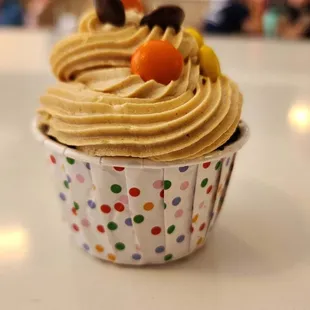 Reese&apos;s pieces cupcake