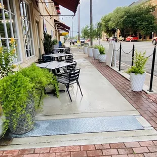 outside