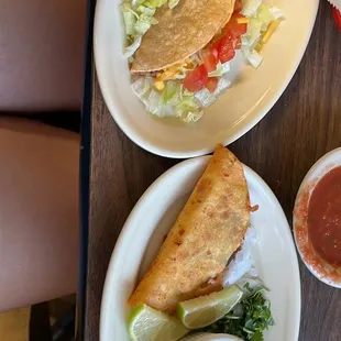 two plates of food