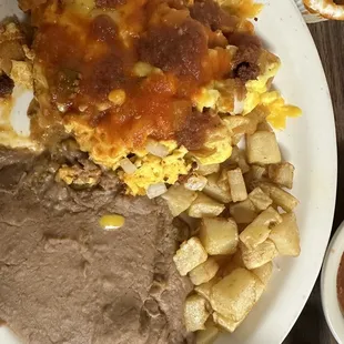 #7 Migas with chorizo