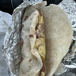 Egg with Weenie Taco