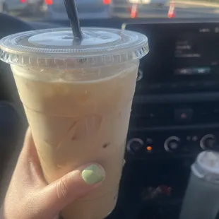 Iced white mocha with toasted marshmallow, hazelnut and Irish cream. So good!