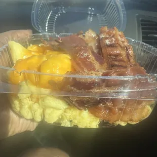 Bacon, egg, cheese keto bowl xtra bacon