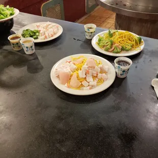 plates of food on a table