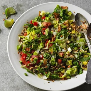 Tea leaf salad -- after tossing the individual ingredients back home.