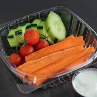 Veggie Crudités - cucumber, carrot &amp; tomato