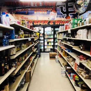 a grocery aisle