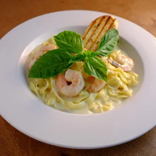 Fettucine Alfredo with Shrimp