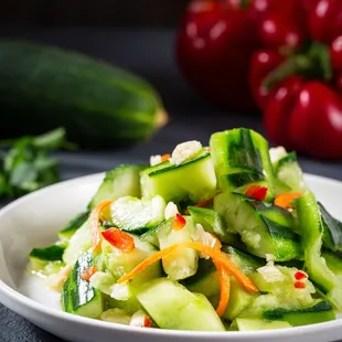 Shredded Cucumber cold plate