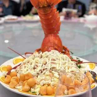 a lobster on a plate