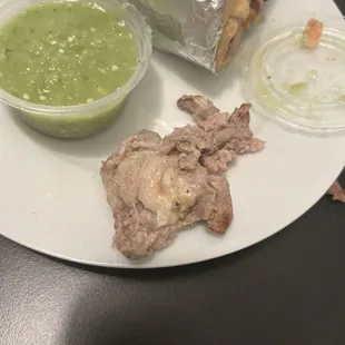 Huge fatty piece of carne asada. Poor quality