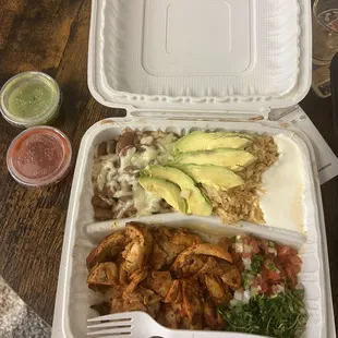 Raw Super Burrito Bowl Plate