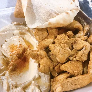 Chicken Shawarma Platter with Hummus