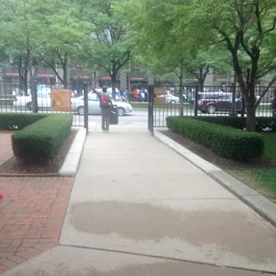 outside