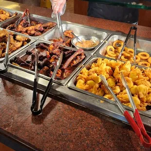 a variety of food items