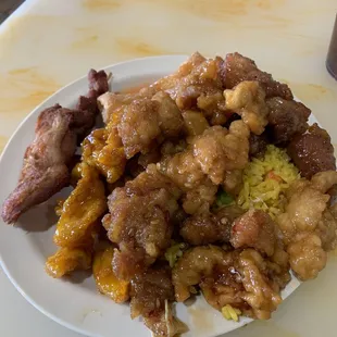 General Tao, Honey chicken, Mongolian chicken, Sesame chicken, chicken on a stick