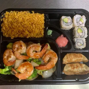 Bento Box- grill shrimp
