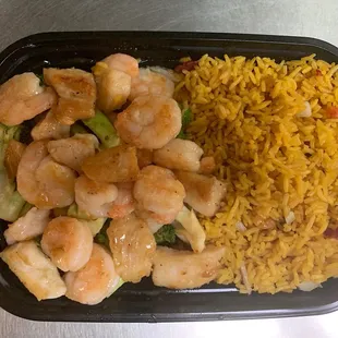 Teriyaki chicken &amp; shrimp