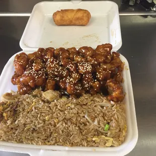 Sesame chicken lunch special