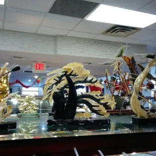 a variety of items on display