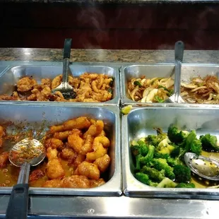 a variety of food items