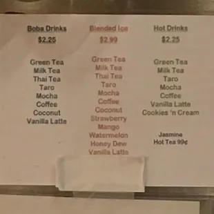 a menu for the new china bowl