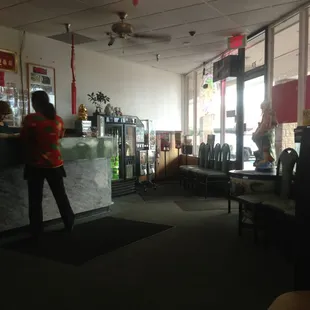 The front desk with the welcoming staff