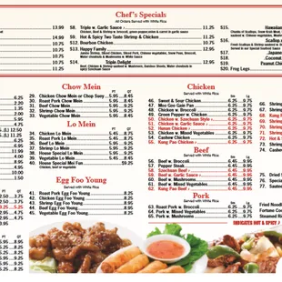 menu, sushi and sashimi