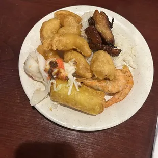 a plate of food on a table