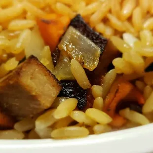 a closeup of a plate of food