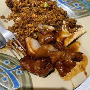 The meat was very chewy and didn't seem like meat at all