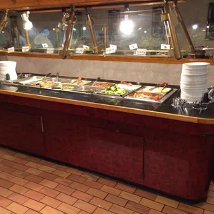 One of the buffet areas