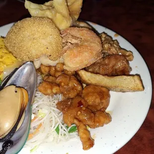 My first plate. Pretty awesome food!