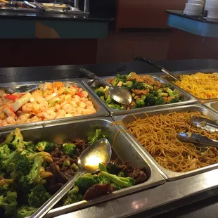 a variety of food items