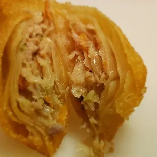 The egg roll up close.
