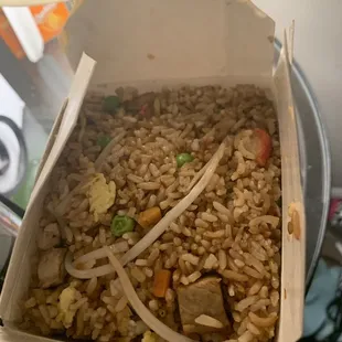 Roast pork fried rice!! Sooo Good