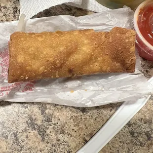 Egg rolls are good it comes with meal