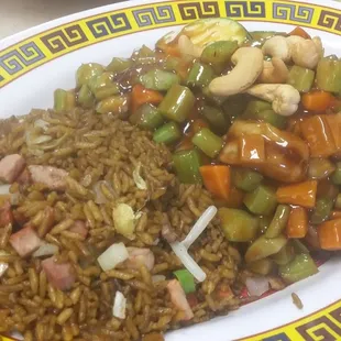 Cashew Chicken Dinner Combo