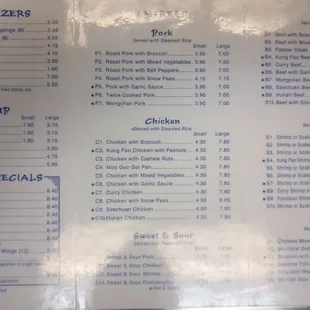 Menu Side 2