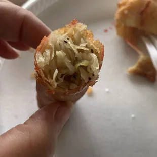 Internal view of the yummy Egg Roll - Each one was crispy and fresh tasting.