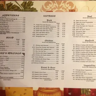 New updated menu prices!!!