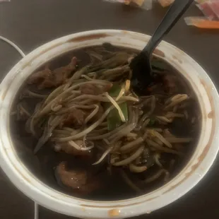 Beef and Beef with Bean Sprouts