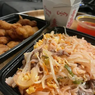 House Pad Thai and Sweet and Sour Chicken