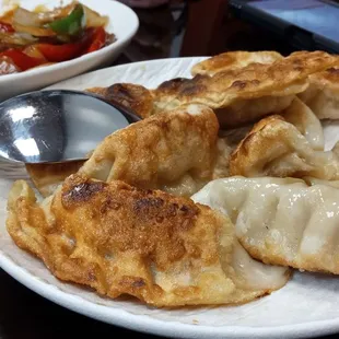 Fried dumplings, very flavorful.