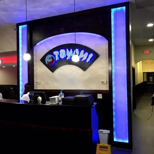 the front desk of a restaurant