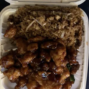 General Chicken with pork fried rice - yeah buddy!